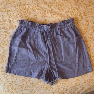 Universal Thread Women's Drawstring Paperbag Shorts in Lilac